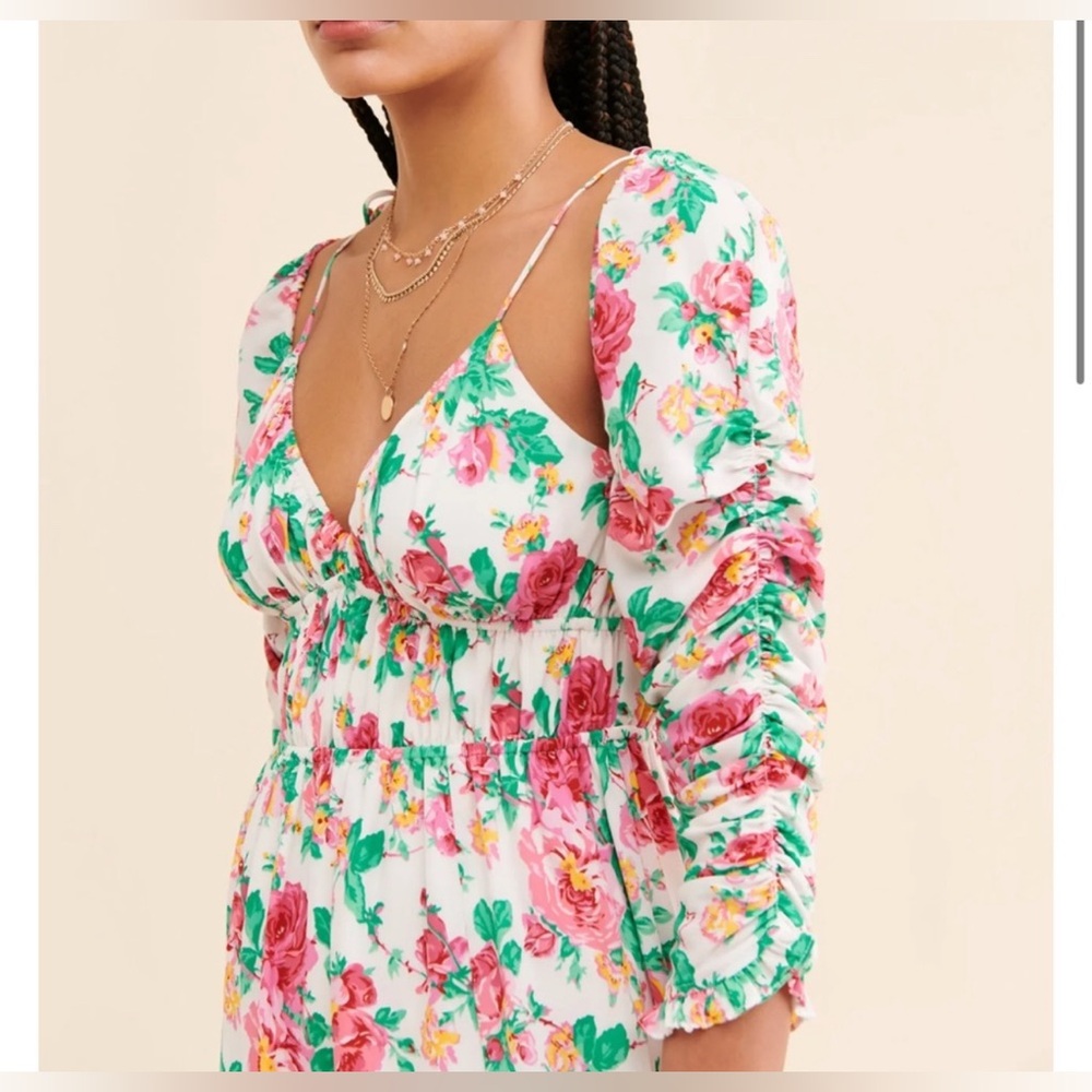 🎉 Host pick🎉 For Love & Lemons Becca Floral Cutout Dress – Size Small NWT - Picture 3 of 4